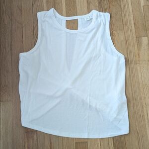 GAP white twist back tank top NWT